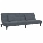 vidaXL Schlafsofa 2-Sitzer mit Fußhocker Dunkelgrau Samt vidaXL Schlafsofa 2-Sitzer mit Fußhocker Dunkelgrau Samt