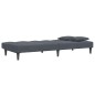 vidaXL Schlafsofa 2-Sitzer mit Fußhocker Dunkelgrau Samt vidaXL Schlafsofa 2-Sitzer mit Fußhocker Dunkelgrau Samt