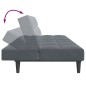 vidaXL Schlafsofa 2-Sitzer mit Fußhocker Dunkelgrau Samt vidaXL Schlafsofa 2-Sitzer mit Fußhocker Dunkelgrau Samt