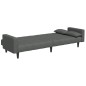 vidaXL Schlafsofa 2-Sitzer mit Fußhocker Dunkelgrau Stoff vidaXL Schlafsofa 2-Sitzer mit Fußhocker Dunkelgrau Stoff
