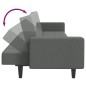 vidaXL Schlafsofa 2-Sitzer mit Fußhocker Dunkelgrau Stoff vidaXL Schlafsofa 2-Sitzer mit Fußhocker Dunkelgrau Stoff