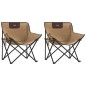 vidaXL Campingstühle 2 Stk. mit Tasche Klappbar Braun vidaXL Campingstühle 2 Stk. mit Tasche Klappbar Braun