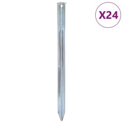 vidaXL Zeltheringe 24 Stk. 30 cm Ø20 mm Verzinkter Stahl