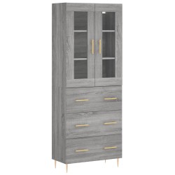 vidaXL Highboard Grau Sonoma 69,5x34x180 cm Holzwerkstoff