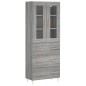 vidaXL Highboard Grau Sonoma 69,5x34x180 cm Holzwerkstoff vidaXL Highboard Grau Sonoma 69,5x34x180 cm Holzwerkstoff