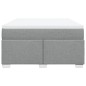 vidaXL Boxspringbett mit Matratze Hellgrau 140x190 cm Stoff vidaXL Boxspringbett mit Matratze Hellgrau 140x190 cm Stoff