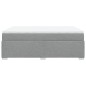 vidaXL Boxspringbett mit Matratze Hellgrau 140x190 cm Stoff vidaXL Boxspringbett mit Matratze Hellgrau 140x190 cm Stoff