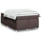 vidaXL Boxspringbett mit Matratze Dunkelbraun 120x200 cm Stoff vidaXL Boxspringbett mit Matratze Dunkelbraun 120x200 cm Stoff