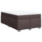 vidaXL Boxspringbett mit Matratze Dunkelbraun 120x200 cm Stoff vidaXL Boxspringbett mit Matratze Dunkelbraun 120x200 cm Stoff