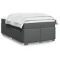 vidaXL Boxspringbett mit Matratze Dunkelgrau 120x200 cm Stoff vidaXL Boxspringbett mit Matratze Dunkelgrau 120x200 cm Stoff