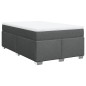 vidaXL Boxspringbett mit Matratze Dunkelgrau 120x200 cm Stoff vidaXL Boxspringbett mit Matratze Dunkelgrau 120x200 cm Stoff