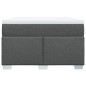 vidaXL Boxspringbett mit Matratze Dunkelgrau 120x200 cm Stoff vidaXL Boxspringbett mit Matratze Dunkelgrau 120x200 cm Stoff