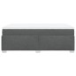vidaXL Boxspringbett mit Matratze Dunkelgrau 120x200 cm Stoff vidaXL Boxspringbett mit Matratze Dunkelgrau 120x200 cm Stoff
