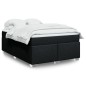 vidaXL Boxspringbett mit Matratze Schwarz 140x190 cm Stoff vidaXL Boxspringbett mit Matratze Schwarz 140x190 cm Stoff