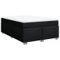 vidaXL Boxspringbett mit Matratze Schwarz 140x190 cm Stoff vidaXL Boxspringbett mit Matratze Schwarz 140x190 cm Stoff