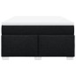 vidaXL Boxspringbett mit Matratze Schwarz 140x190 cm Stoff vidaXL Boxspringbett mit Matratze Schwarz 140x190 cm Stoff
