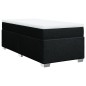 vidaXL Boxspringbett mit Matratze Schwarz 100x200 cm Stoff vidaXL Boxspringbett mit Matratze Schwarz 100x200 cm Stoff