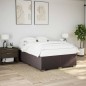 vidaXL Boxspringbett mit Matratze Dunkelbraun 160x200 cm Stoff vidaXL Boxspringbett mit Matratze Dunkelbraun 160x200 cm Stoff