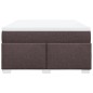 vidaXL Boxspringbett mit Matratze Dunkelbraun 160x200 cm Stoff vidaXL Boxspringbett mit Matratze Dunkelbraun 160x200 cm Stoff