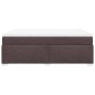 vidaXL Boxspringbett mit Matratze Dunkelbraun 160x200 cm Stoff vidaXL Boxspringbett mit Matratze Dunkelbraun 160x200 cm Stoff