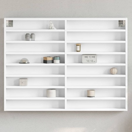 vidaXL Vitrinenschrank Weiß 100x8,5x75 cm Holzwerkstoff