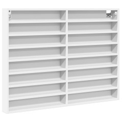 vidaXL Vitrinenschrank Weiß 100x8,5x75 cm Holzwerkstoff