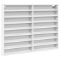 vidaXL Vitrinenschrank Weiß 100x8,5x75 cm Holzwerkstoff vidaXL Vitrinenschrank Weiß 100x8,5x75 cm Holzwerkstoff
