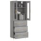 vidaXL Highboard Grau Sonoma 69,5x34x180 cm Holzwerkstoff vidaXL Highboard Grau Sonoma 69,5x34x180 cm Holzwerkstoff