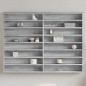 vidaXL Vitrinenschrank Grau Sonoma 100x8,5x75 cm Holzwerkstoff vidaXL Vitrinenschrank Grau Sonoma 100x8,5x75 cm Holzwerkstoff