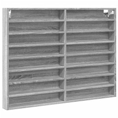 vidaXL Vitrinenschrank Grau Sonoma 100x8,5x75 cm Holzwerkstoff