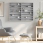 vidaXL Vitrinenschrank Grau Sonoma 100x8,5x75 cm Holzwerkstoff vidaXL Vitrinenschrank Grau Sonoma 100x8,5x75 cm Holzwerkstoff