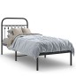 vidaXL Bettgestell mit Kopfteil Metall Schwarz 80x200 cm vidaXL Bettgestell mit Kopfteil Metall Schwarz 80x200 cm