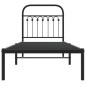 vidaXL Bettgestell mit Kopfteil Metall Schwarz 80x200 cm vidaXL Bettgestell mit Kopfteil Metall Schwarz 80x200 cm