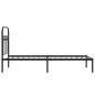 vidaXL Bettgestell mit Kopfteil Metall Schwarz 80x200 cm vidaXL Bettgestell mit Kopfteil Metall Schwarz 80x200 cm