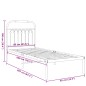 vidaXL Bettgestell mit Kopfteil Metall Schwarz 80x200 cm vidaXL Bettgestell mit Kopfteil Metall Schwarz 80x200 cm