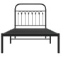 vidaXL Bettgestell mit Kopfteil Metall Schwarz 90x200 cm vidaXL Bettgestell mit Kopfteil Metall Schwarz 90x200 cm