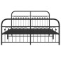 vidaXL Bettgestell mit Kopf- und Fußteil Metall Schwarz 150x200 cm vidaXL Bettgestell mit Kopf- und Fußteil Metall Schwarz 150x200 cm