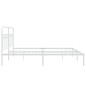 vidaXL Bettgestell mit Kopfteil Metall Weiß 193x203 cm vidaXL Bettgestell mit Kopfteil Metall Weiß 193x203 cm