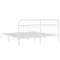 vidaXL Bettgestell mit Kopfteil Metall Weiß 193x203 cm vidaXL Bettgestell mit Kopfteil Metall Weiß 193x203 cm