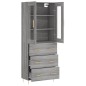vidaXL Highboard Grau Sonoma 69,5x34x180 cm Holzwerkstoff vidaXL Highboard Grau Sonoma 69,5x34x180 cm Holzwerkstoff