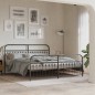 vidaXL Bettgestell mit Kopf- und Fußteil Metall Schwarz 183x203 cm vidaXL Bettgestell mit Kopf- und Fußteil Metall Schwarz 183x203 cm