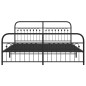 vidaXL Bettgestell mit Kopf- und Fußteil Metall Schwarz 183x203 cm vidaXL Bettgestell mit Kopf- und Fußteil Metall Schwarz 183x203 cm