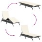 vidaXL Sonnenliegen mit Auflagen 2 Stk. Schwarz Poly Rattan vidaXL Sonnenliegen mit Auflagen 2 Stk. Schwarz Poly Rattan