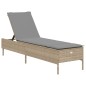 vidaXL Sonnenliegen mit Auflagen 2 Stk. Beige Poly Rattan vidaXL Sonnenliegen mit Auflagen 2 Stk. Beige Poly Rattan