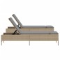 vidaXL Sonnenliegen mit Auflagen 2 Stk. Beige Poly Rattan vidaXL Sonnenliegen mit Auflagen 2 Stk. Beige Poly Rattan