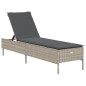 vidaXL Sonnenliegen mit Auflagen 2 Stk. Hellgrau Poly Rattan vidaXL Sonnenliegen mit Auflagen 2 Stk. Hellgrau Poly Rattan