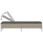 vidaXL Sonnenliegen mit Auflagen 2 Stk. Hellgrau Poly Rattan vidaXL Sonnenliegen mit Auflagen 2 Stk. Hellgrau Poly Rattan