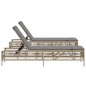 vidaXL Sonnenliegen mit Auflagen 2 Stk. Beige Poly Rattan vidaXL Sonnenliegen mit Auflagen 2 Stk. Beige Poly Rattan