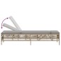 vidaXL Sonnenliegen mit Auflagen 2 Stk. Beige Poly Rattan vidaXL Sonnenliegen mit Auflagen 2 Stk. Beige Poly Rattan