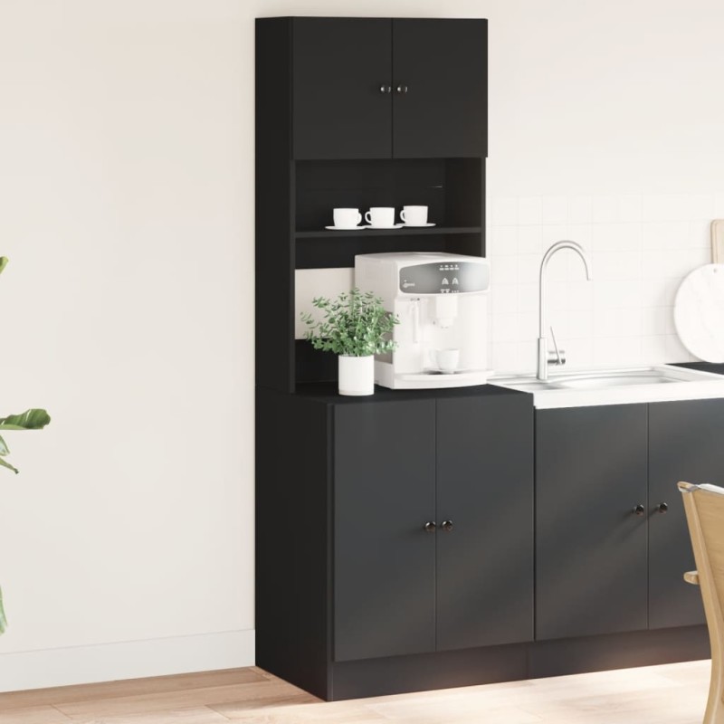 vidaXL Küchenschrank Schwarz 60x50x180 cm Holzwerkstoff vidaXL Küchenschrank Schwarz 60x50x180 cm Holzwerkstoff